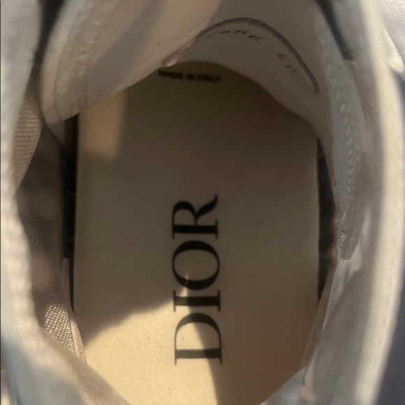 Dior Gray and White High Top sneakers
